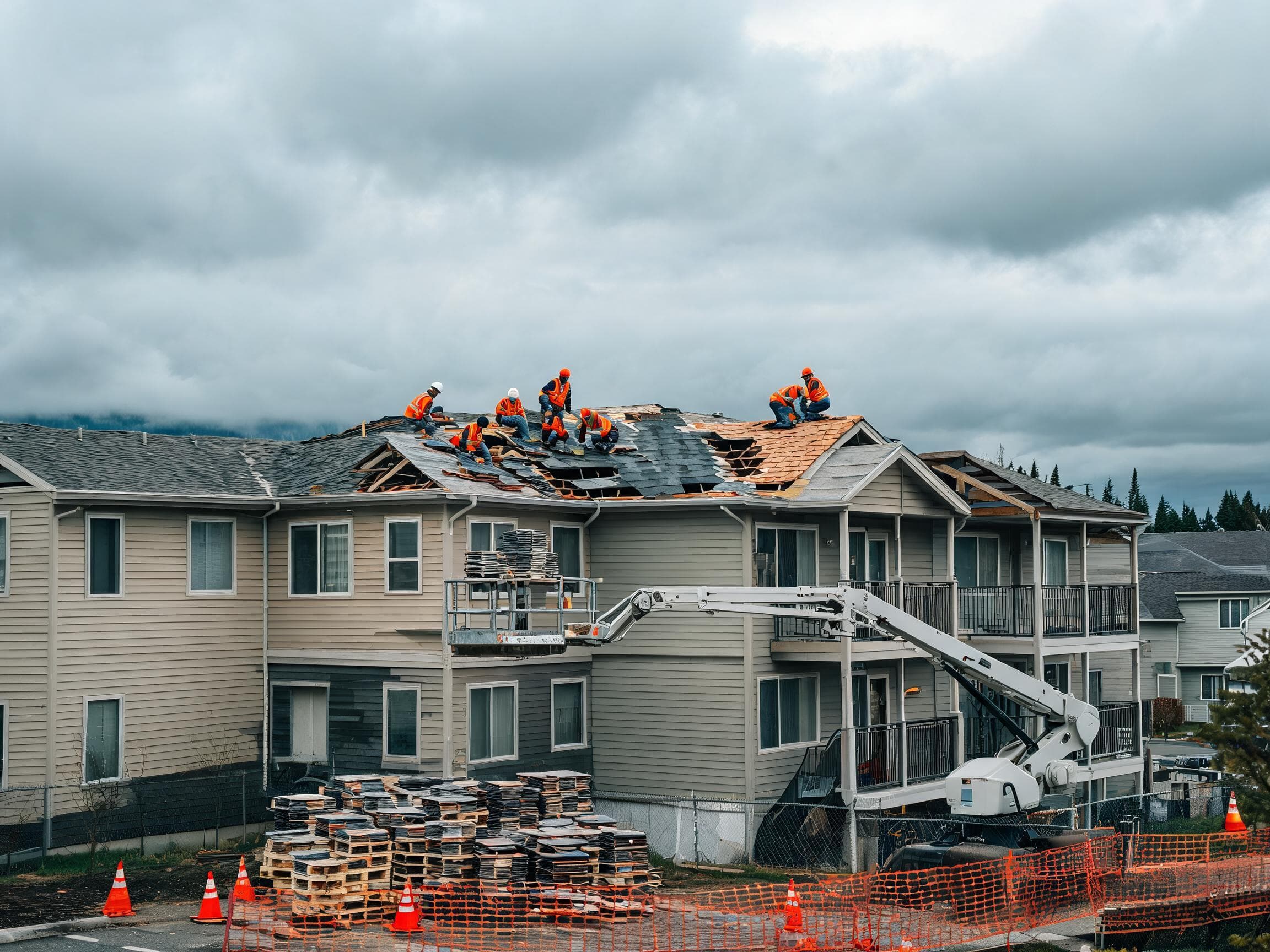 Multi-unit re-roof in Ferndale