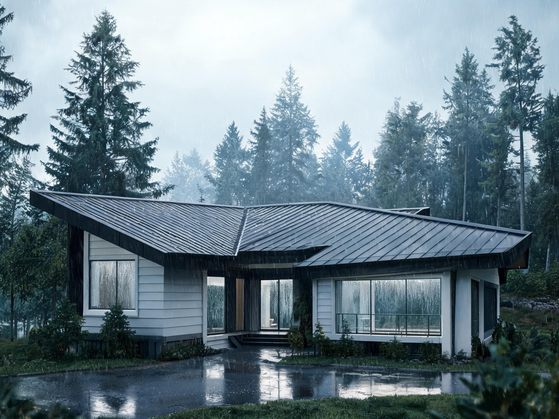 Metal roof installation in Bow